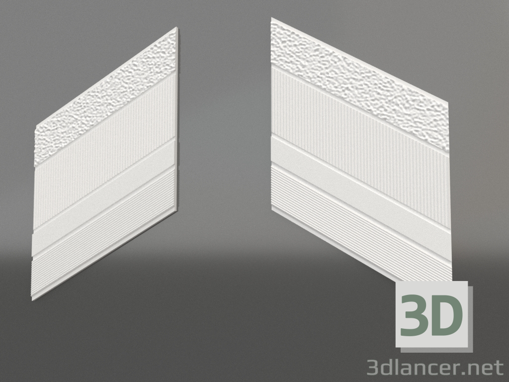 modello 3D pannello 3d D-02 - anteprima