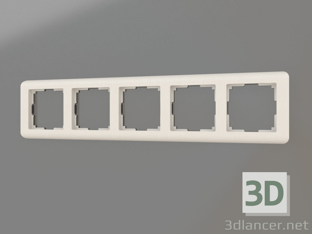 Modelo 3d Moldura para 5 postes Stream (madrepérola) - preview