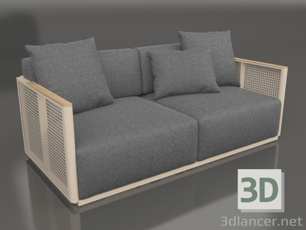 modèle 3D Canapé 2 places (Sable) - preview