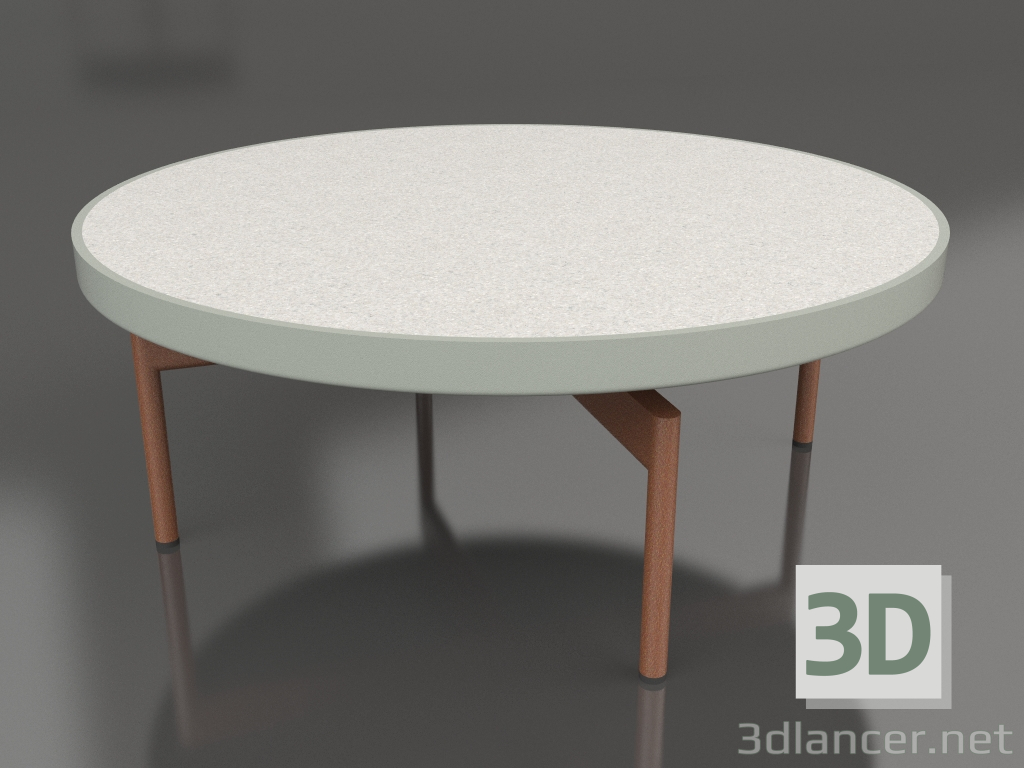 3d модель Стол журнальный круглый Ø90x36 (Cement grey, DEKTON Sirocco) – превью