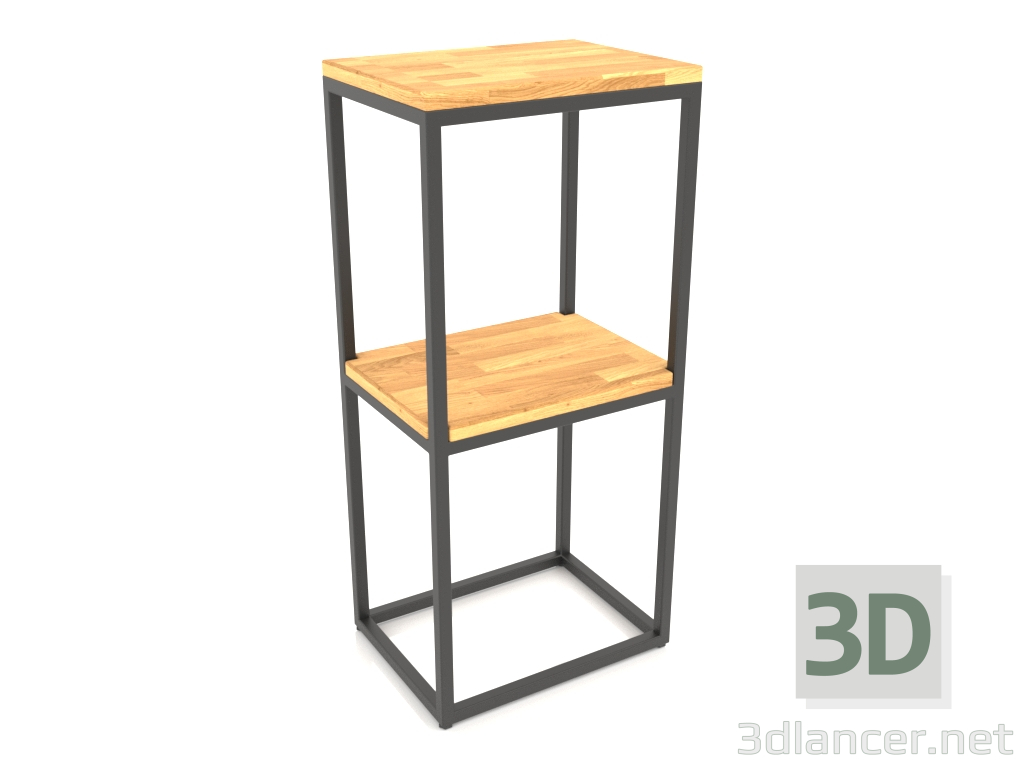 3d model Rack-console rectangular (WOOD FLOOR, 40x30x86, 2 shelves) - preview