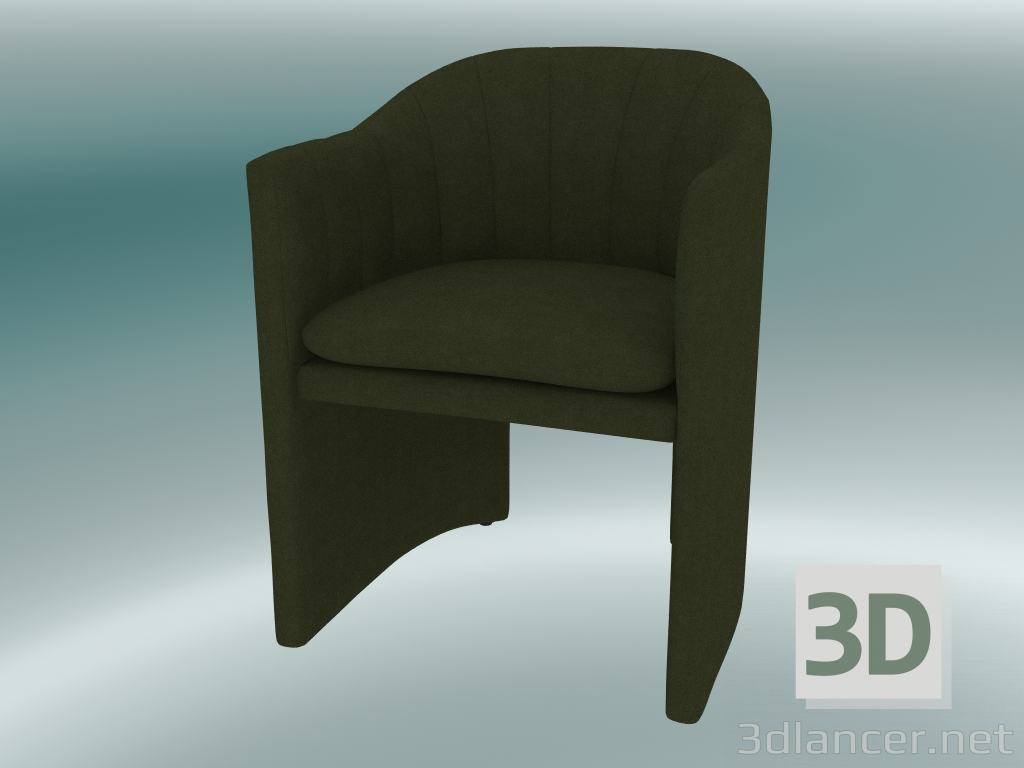 3d model Silla de comedor, mocasín de oficina (SC24, H 79cm, 57х59cm, Velvet 2 Pine) - vista previa