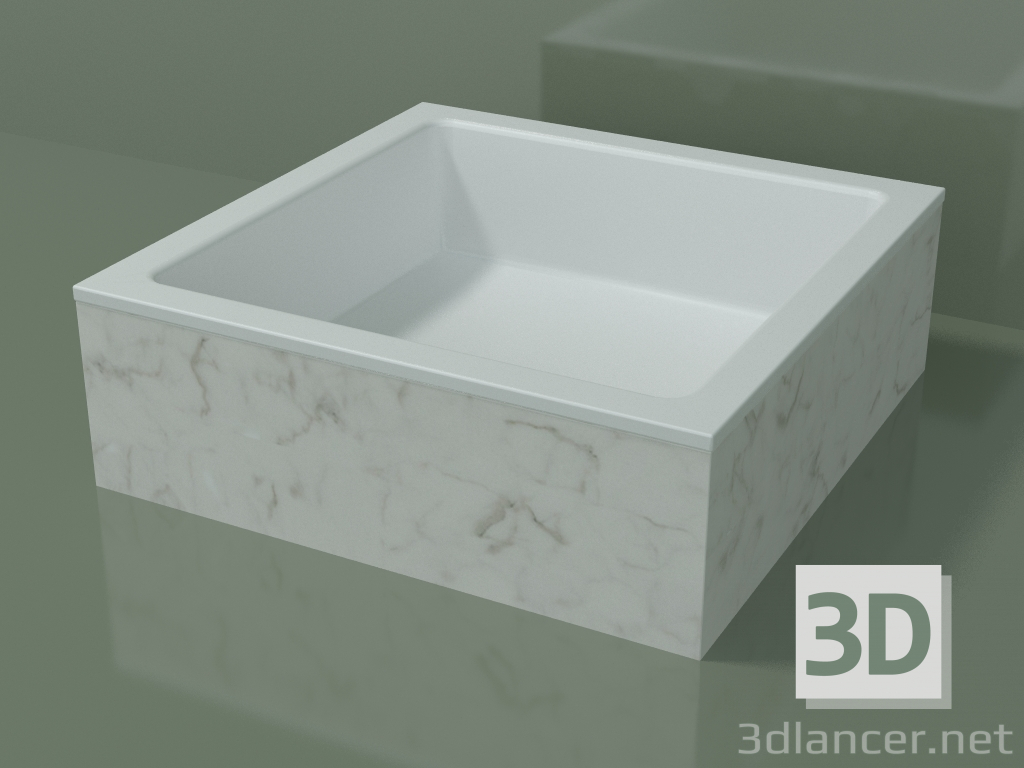 3d model Lavabo sobre encimera (01R121301, Carrara M01, L 48, P 48, H 16 cm) - vista previa