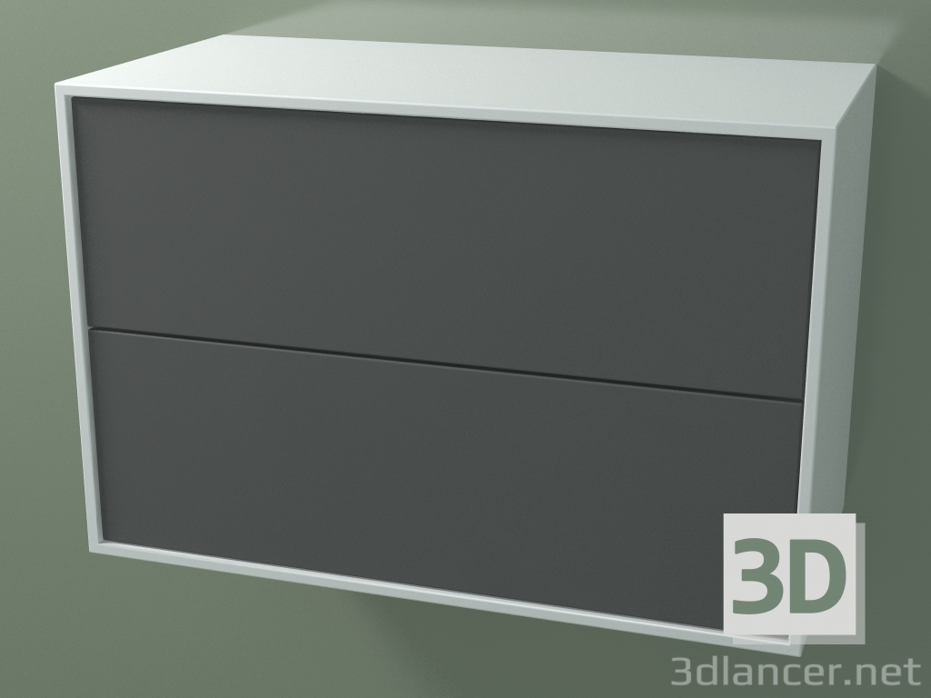 3d model Box double (8AUCCA01, Glacier White C01, HPL P05, L 72, P 36, H 48 cm) - preview