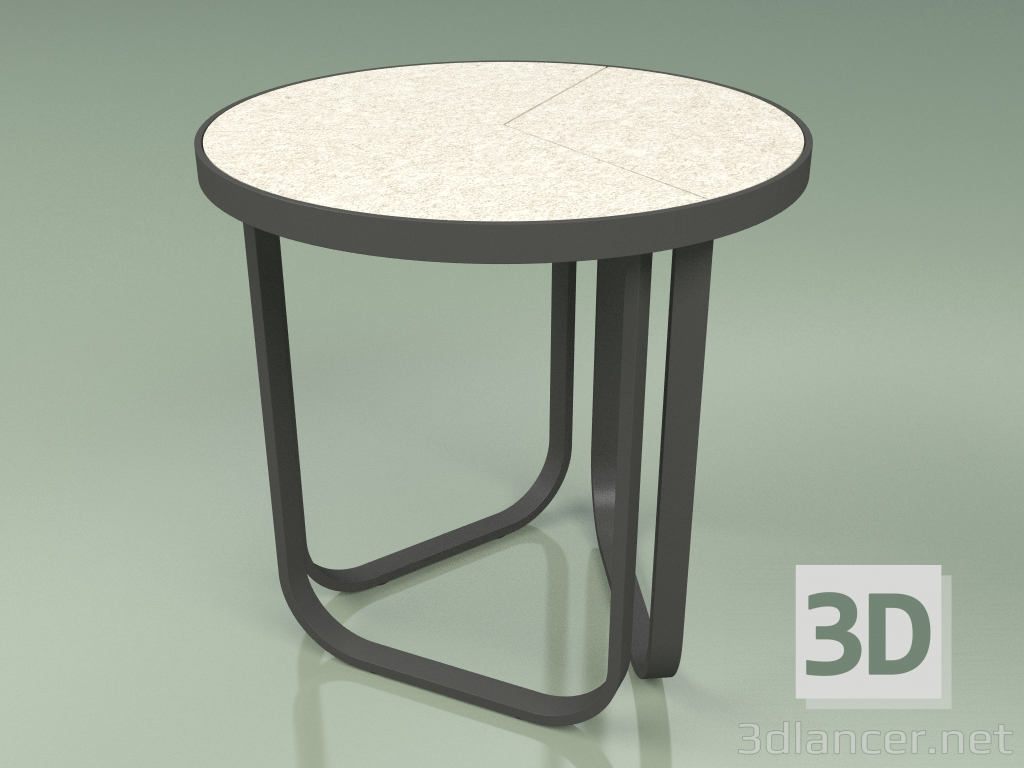 3d model Mesa auxiliar 008 (Metal Ahumado, Gres Marfil) - vista previa