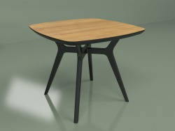 Mesa de comedor Lars Roble (negro, 900x900)