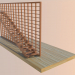 3d model Escalera con barandilla - vista previa