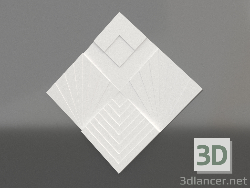 3d model 3d panel D-03 - preview