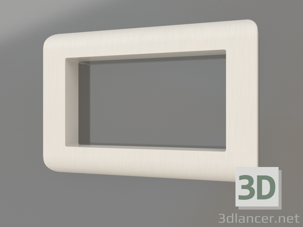 modello 3D Cornice per doppia presa Stream (madreperla) - anteprima