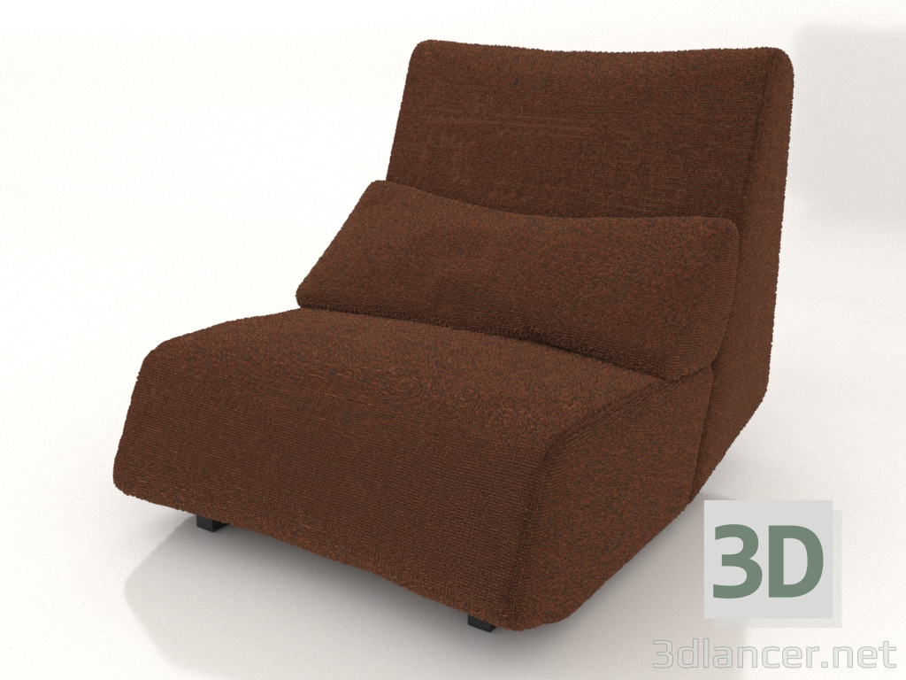 3d model Módulo sofá S respaldo alto - vista previa