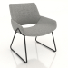 3d model Armchair on metal runners - preview