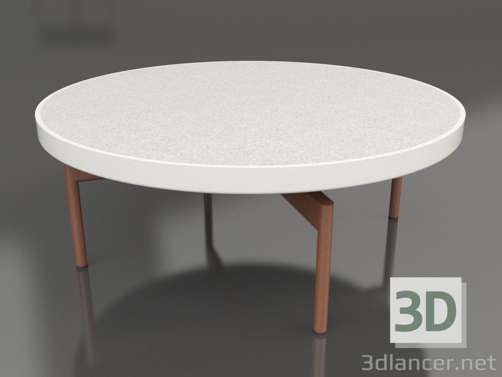 3d модель Стол журнальный круглый Ø90x36 (Agate grey, DEKTON Sirocco) – превью