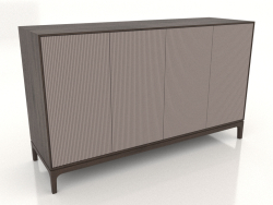 TV sehpası FARGO frezelenmiş cepheli 1600x500x950 mm (platin, koyu meşe, seçenek 3)