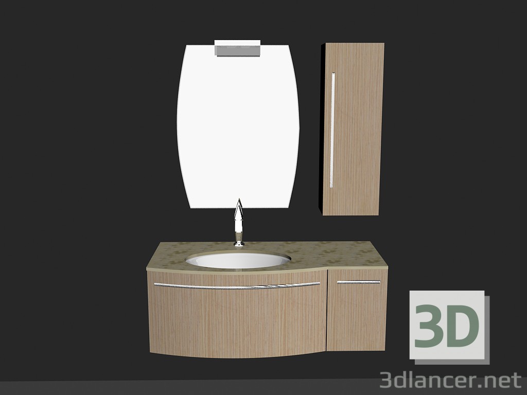 3d model Modular system for bathroom (song) (27) - preview