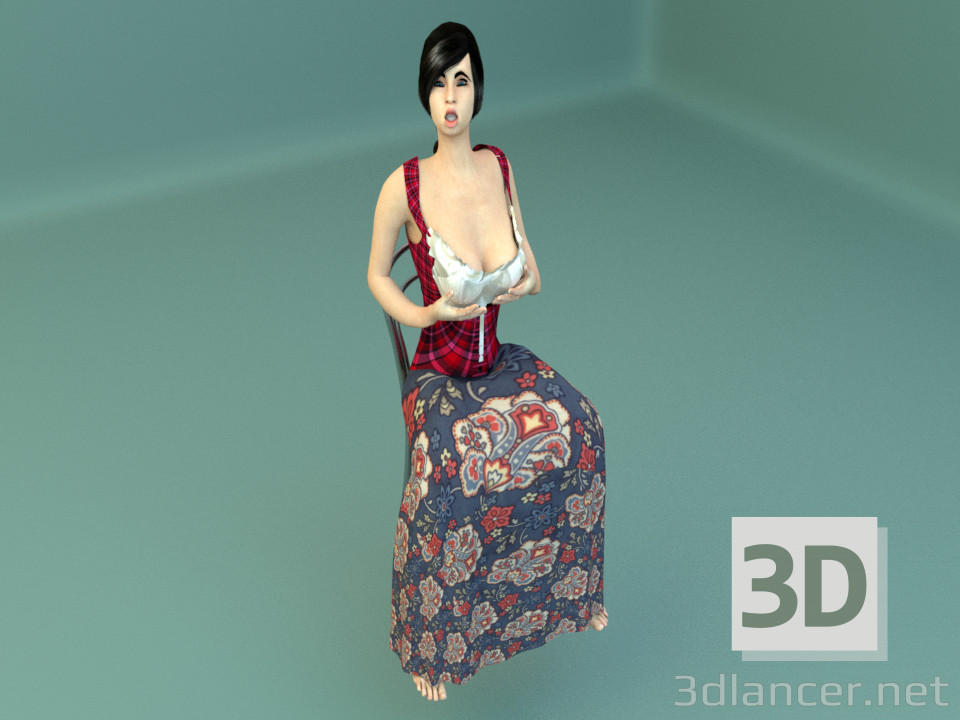 Modelo 3d A menina das províncias - preview