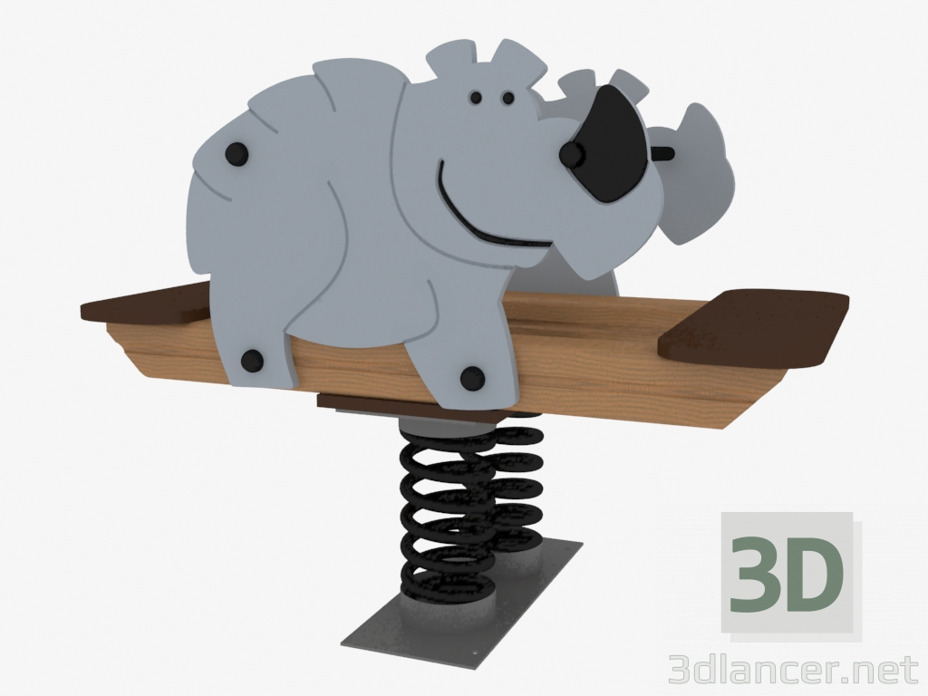 3d модель Гойдалка дитячого ігрового майданчика Носоріг (6126) – превью