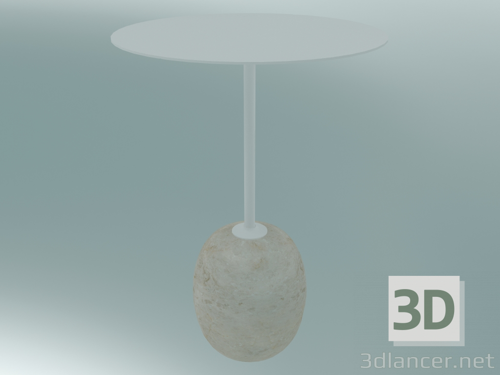 3d модель Столик кофейный Lato (LN8, Ø40cm, H 50cm, Ivory white & Crema Diva marble) – превью