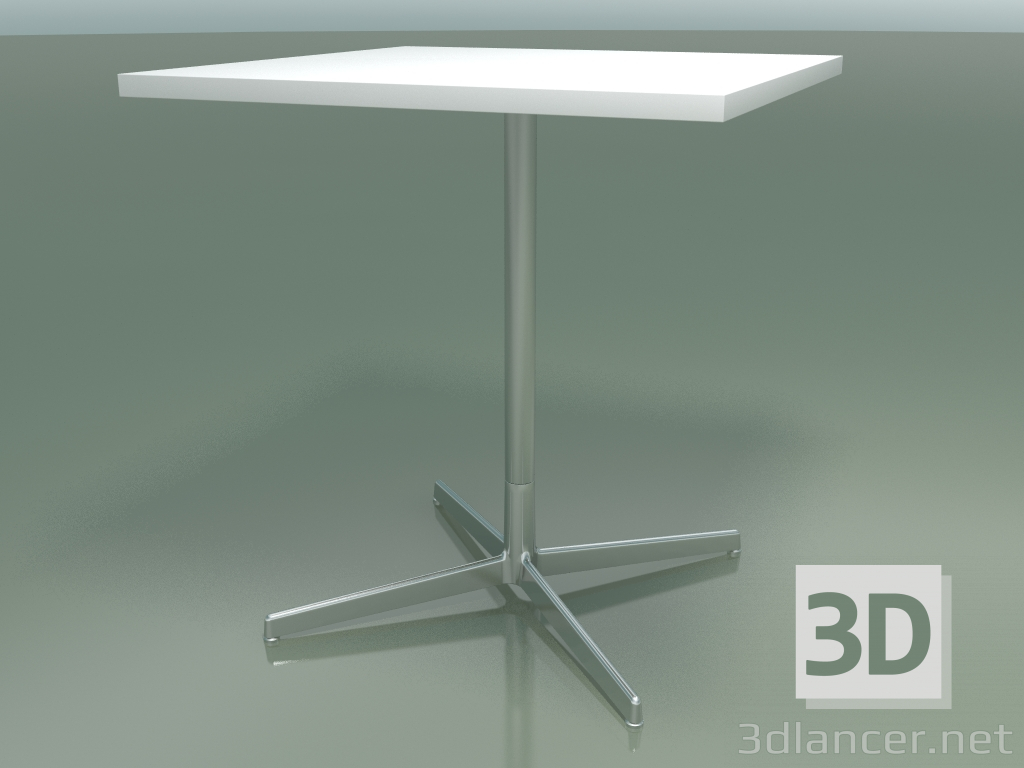 modello 3D Tavolo quadrato 5509, 5529 (H 74 - 69x69 cm, Bianco, LU1) - anteprima