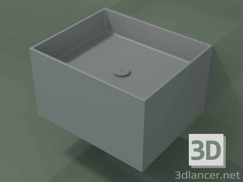 modello 3D Lavabo sospeso (02UN32301, Silver Grey C35, L 60, P 50, H 36 cm) - anteprima