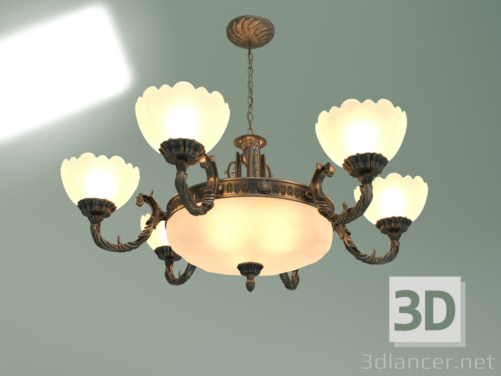 Modelo 3d Candelabro suspenso 6051-6+3 - preview