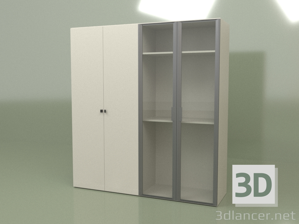 3d model Wardrobe 4 doors GL 140 C (Ash) - preview