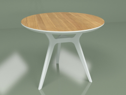 Mesa de jantar Glat Oak (branco, 900)