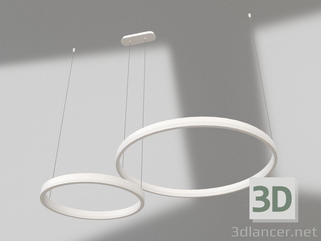 modello 3D Sospensione Thor bianco d40+60 (08219,01P) - anteprima