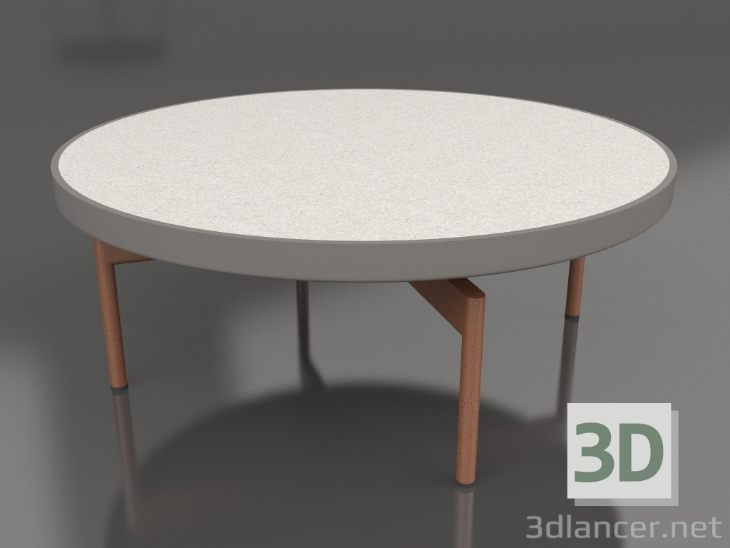 3d модель Стол журнальный круглый Ø90x36 (Quartz grey, DEKTON Sirocco) – превью