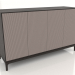 Modelo 3d Móvel de TV FARGO com fachadas fresadas 1600x500x950 mm (platina, carvalho wengué, opção 3) - preview
