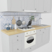 3d kitchen set model buy - render