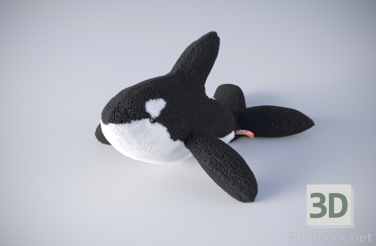 3d Killer whale soft toy from Wild republic model buy - render