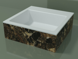 Lavabo da appoggio (01R121302, Emperador M06, L 48, P 48, H 16 cm)