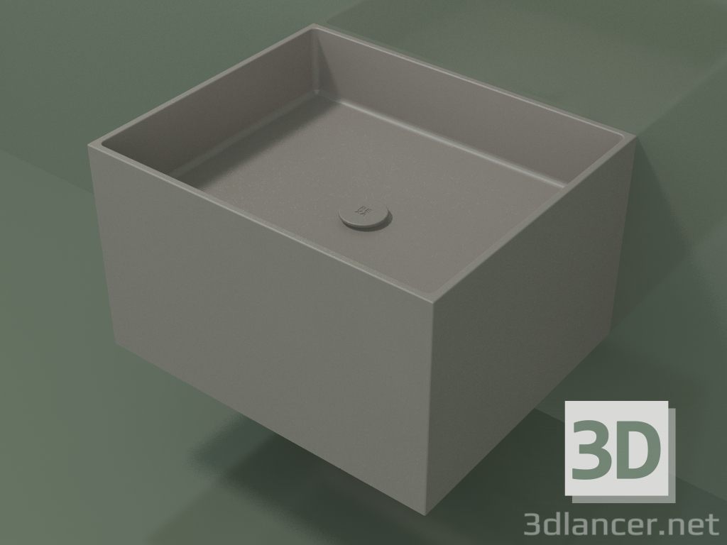 3d model Lavabo de pared (02UN32301, Clay C37, L 60, P 50, H 36 cm) - vista previa