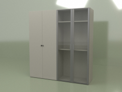 Armario 4 puertas GL 140 C (gris)