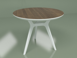 Mesa de jantar Glat Walnut (branco, 900)