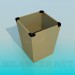 3d model Cubo de basura - vista previa