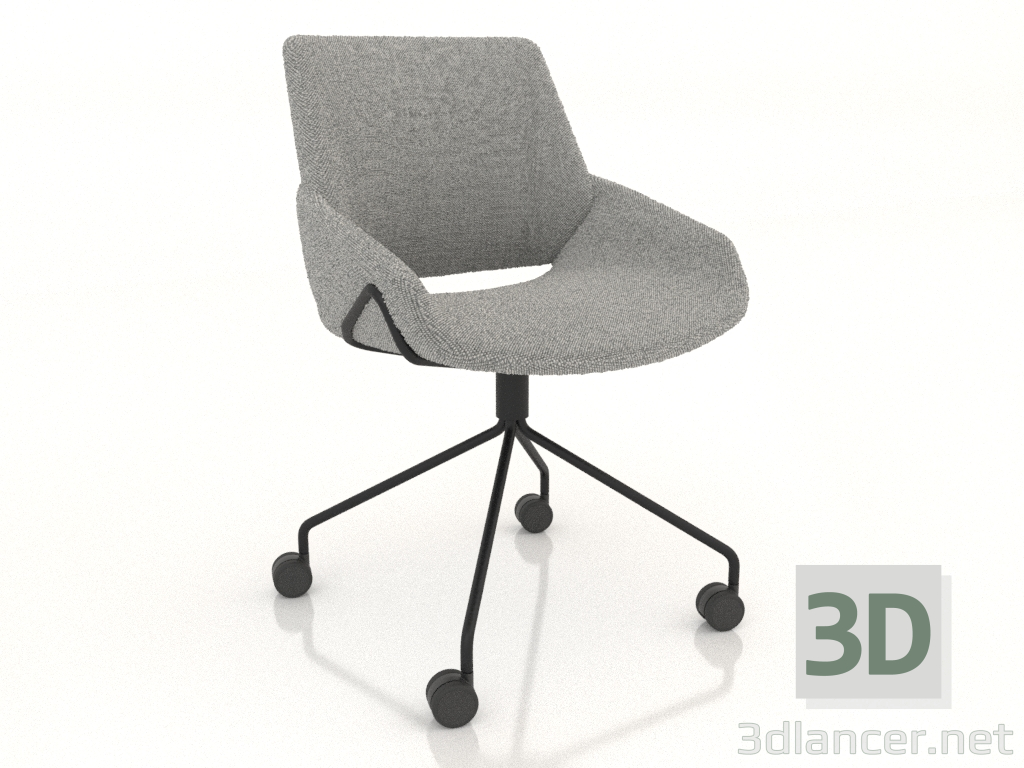 3d model Silla giratoria con ruedas - vista previa