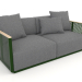 3d model 2-seater sofa (Bottle green) - preview