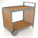 3d model Serving trolley with an aluminum frame made of artificial wood (Quartz gray) - preview