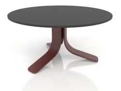 Table basse Ø80 (Rouge vin, DEKTON Domoos)