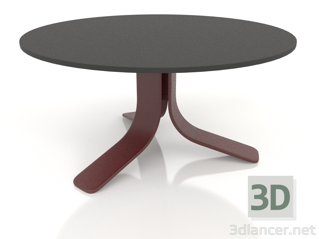 Modelo 3d Mesa de centro Ø80 (vinho tinto, DEKTON Domoos) - preview