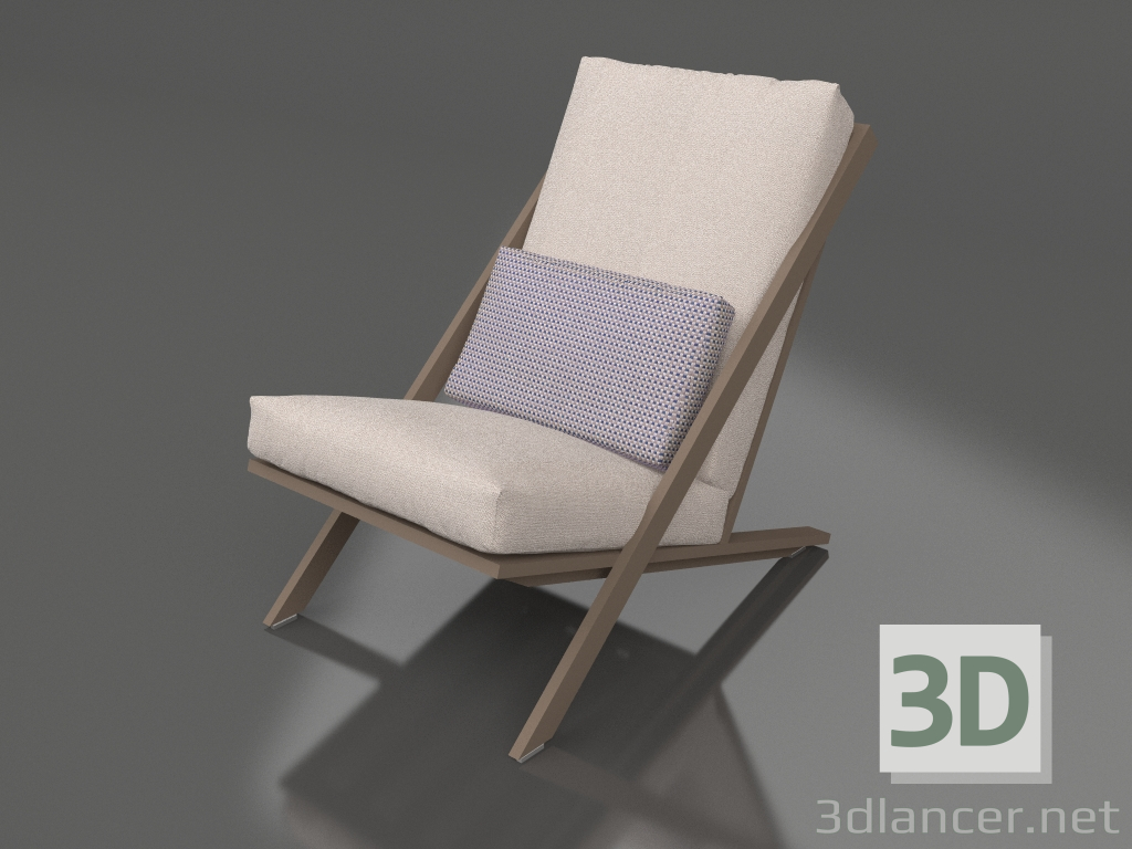 3d model Sillón club para relajación (Bronce) - vista previa