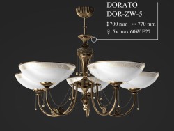 Lampadario a bracci Kutek dorato dor-zw-5