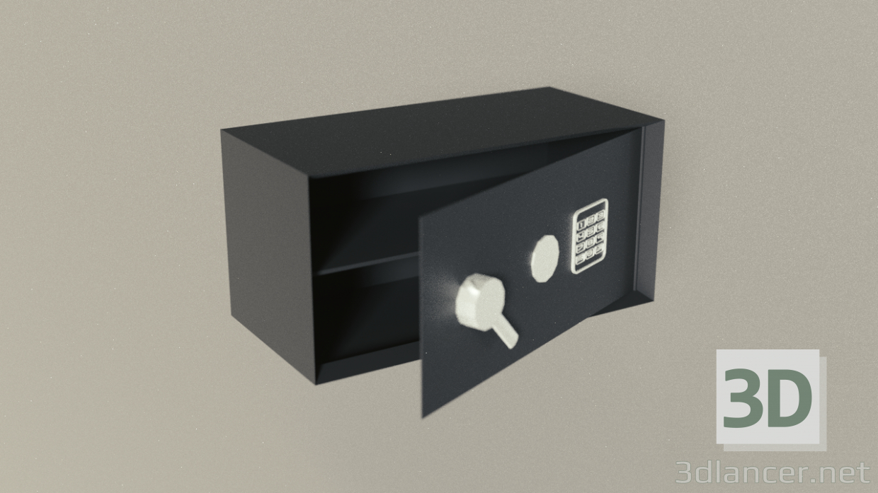 3d Home safe model buy - render