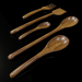 utensilios de madera 3D modelo Compro - render