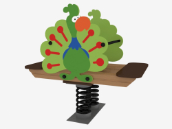 Çocuk oyun alanı sallanan sandalye Tavus kuşu (6128)