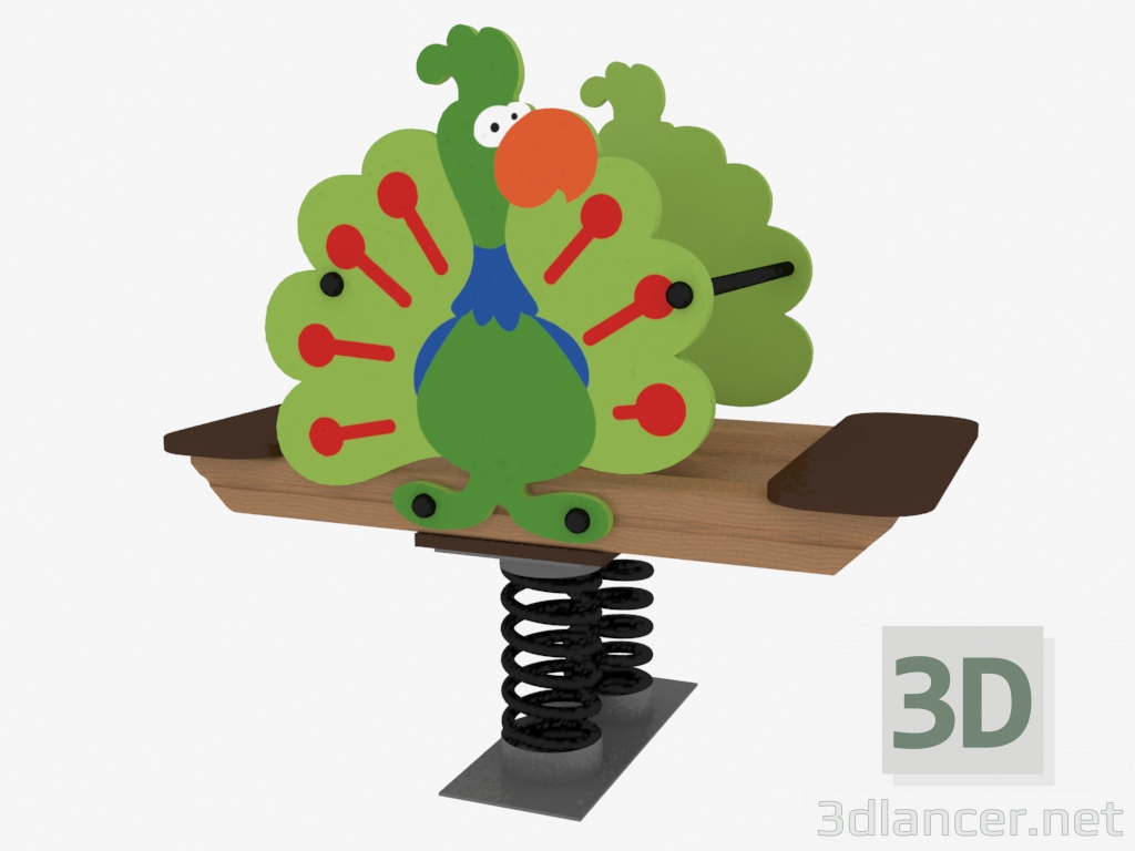 3 डी मॉडल बच्चों के खेल के मैदान मयूर की रॉकिंग चेयर (6128) - पूर्वावलोकन
