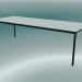 Modelo 3d Mesa retangular Base 250x90 cm (Branco, Preto) - preview