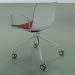 3d model Chair 2044 (4 castors, with armrests, chrome, with front trim, polypropylene PO00401) - preview