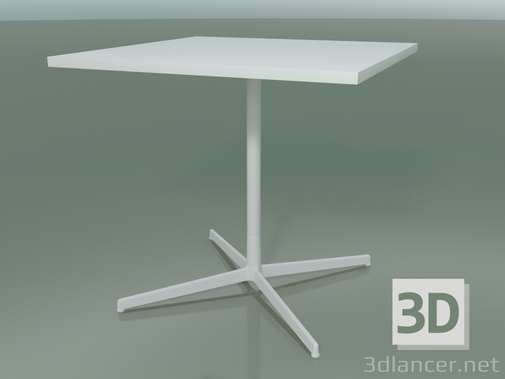 modèle 3D Table carrée 5510, 5530 (H 74 - 79x79 cm, Blanc, V12) - preview